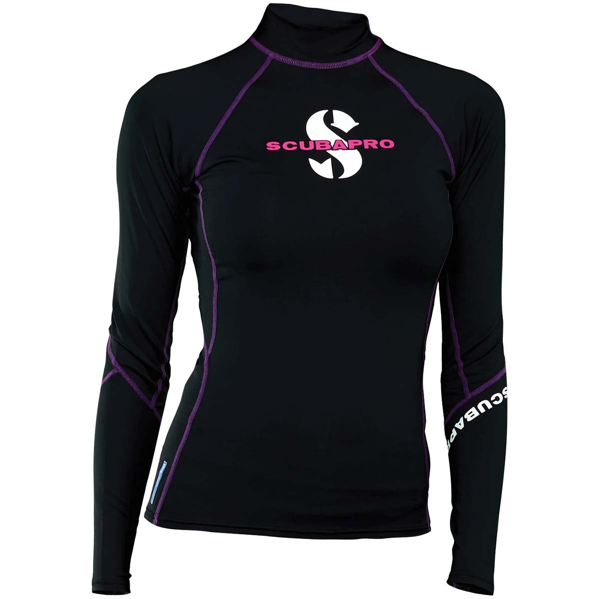 SCUBAPRO Women's UPF80 T-Flex Long-Sleeve Rash Guard, Black/Purple