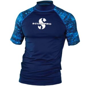 scubapro men's upf50 short-sleeve rash guard, xl, aegean