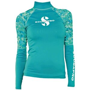 scubapro women's standard upf 50 rash guard, long sleeve, caribbean, m