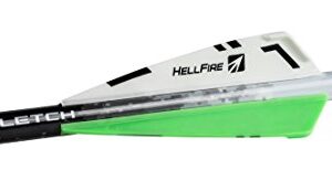 New Archery Products NAP Quickfletch Hellfire 3" Crossbow Fletching System White and Green 6PK