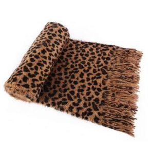 LANFIRE Womens Winter Scarf Shawl Wraps Soft Warm Blanket Scarves for Women Leopard scarves (SF0004)