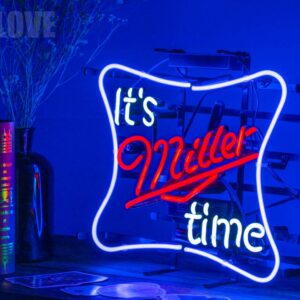 Mirsne Neon Signs, Glass Tube Neon Lights, 17 inch Neon Light Sign, The Best Bar Beer Wall Signs Lights for Bedroom Room Hotel Gameroom Party Decor Gifts.)