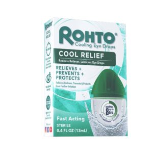 Rohto Cool Relief Redness Relief Lubricant Eye Drops - 0.4 fl oz, Pack of 3