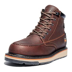 timberland pro men's gridworks moc soft toe waterproof industrial boot, brown, 8.5 m us