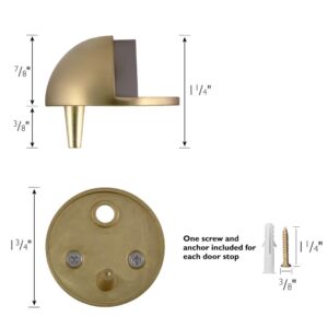 Design House 181875 Dome Door Stop, 5-Pack, Satin Brass