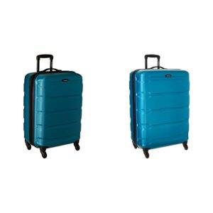 samsonite omni pc hardside spinner set (24"/28"), caribbean blue