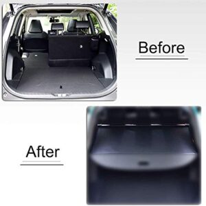 kaungka Cargo Cover Retractable for 2015-2024 Ford Edge Black (There is no Gap Between The Back Seats and The Cover)