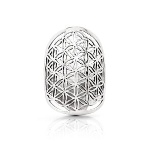 Flower of Life Ring Sterling Silver 925 Sizes Us 7 8 9 Sacred Geometry Yoga jewelry (9)