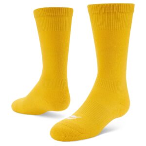 sof sole baseball/softball over-the-calf team athletic performance socks (2 pair), x-small, gold