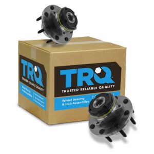 trq front wheel hub bearings assembly set compatible with 1999-2001 ford f-250 super duty f-350 super duty