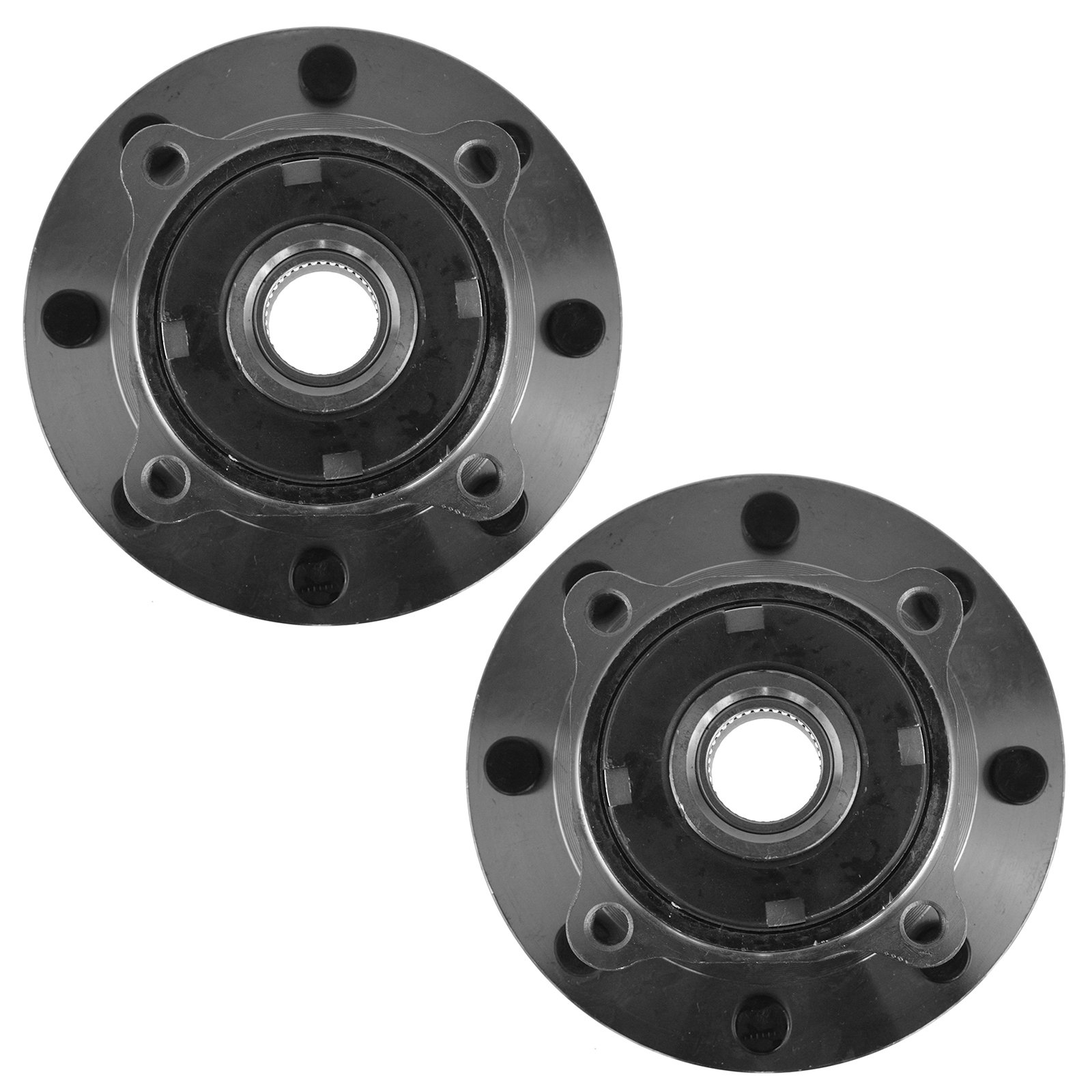 TRQ Front Wheel Hub Bearings Assembly Set Compatible with 1999-2001 Ford F-250 Super Duty F-350 Super Duty