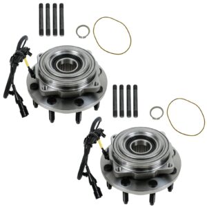 TRQ Front Wheel Hub Bearing Pair Set of 2 LH Left Driver RH Right Passenger Side Replacement Compatible with 2005-2010 Ford F250 F350 Super Duty Truck 4 Wheel Drive 4WD 515081 SP940200