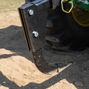 Titan Attachments Hitch Mounted Ripper Box Scraper V2, 16in Shank, Fits 2in Receiver Adapters, CAT 0 and CAT 1 Tractors, Trenching Sub Soil Shank, Landscaping Equipment