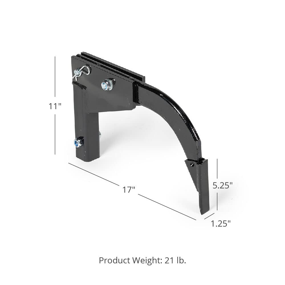 Titan Attachments Hitch Mounted Ripper Box Scraper V2, 16in Shank, Fits 2in Receiver Adapters, CAT 0 and CAT 1 Tractors, Trenching Sub Soil Shank, Landscaping Equipment