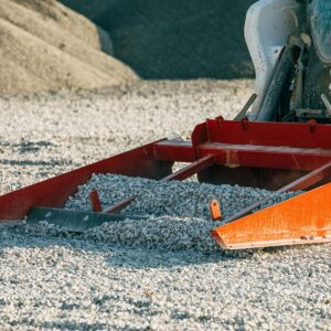 Titan Attachments 84in Skid Steer Grader, Universal Quick Tach, Triple Cutting Edge Box Grader, Push and Pull Road Grader