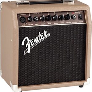 Fender Acoustasonic 15 Acoustic Guitar Amplifier Bundle with Instrument Cable, Picks, and Austin Bazaar Polishing Cloth