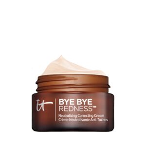 it cosmetics bye bye redness, transforming porcelain beige - neutralizing color-correcting cream - reduces redness - long-wearing coverage - with hydrolyzed collagen - 0.37 fl oz