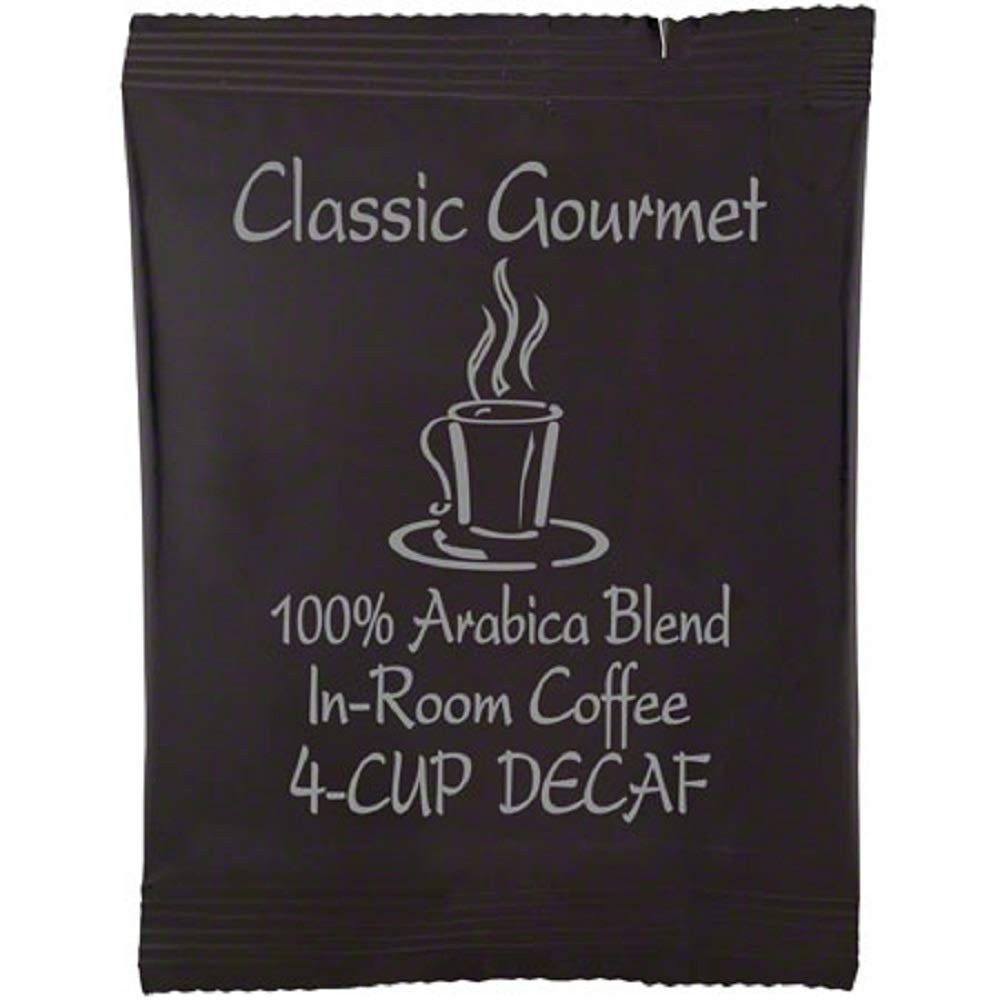 Classic Gourmet DeCaf 4 Cup Coffee Filterpack for Hotels and Motels- Case of 200