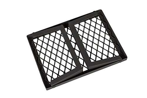 Amazon Basics Medium Portable Folding Camping Grill Grate - 18 x 12 x 7 Inches, Black Steel