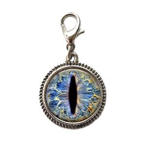 keepsakejewelry frost dragon eye zipper pull, perfect for necklaces, bracelets, keychain and earrings,charm planner charm frost dragon eye handmade charm