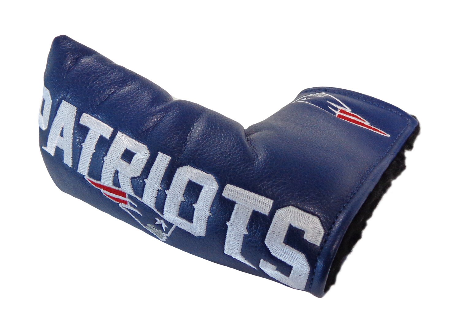 Team Golf NFL New England Patriots Vintage Blade Putter Cover Golf Club Vintage Blade Putter Headcover, Form Fitting Design, Fits Scotty Cameron, Taylormade, Odyssey, Titleist, Ping, Callaway