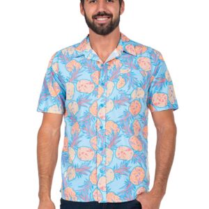 Tipsy Elves Men's Vacation Pineapple Hawaiian Shirt Size Medium