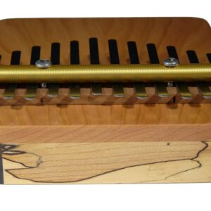 Zither Heaven Artisan Triple Wood 12 Note Thumb Piano in Cherry, Blackwalnut and Spalted Maple made in the USA