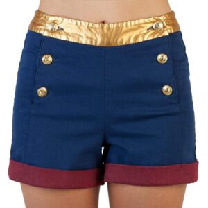 dc comics wonder woman high waisted shorts-xx-large navy