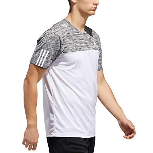 adidas Men's Training Essentials Tech Tee,White/Black/Collegiate Heather,XX-Large