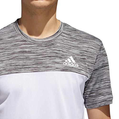 adidas Men's Training Essentials Tech Tee,White/Black/Collegiate Heather,XX-Large