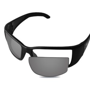 Glintbay 100% Precise-Fit Replacement Sunglass Lenses for Costa Del Mar Blackfin - Polarized Metallic Silver Mirror