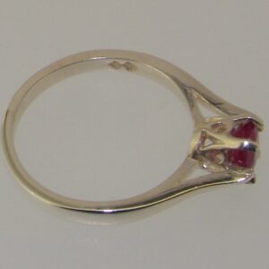 925 Sterling Silver Natural Ruby Womens Solitaire Ring - Sizes 4 to 12 Available