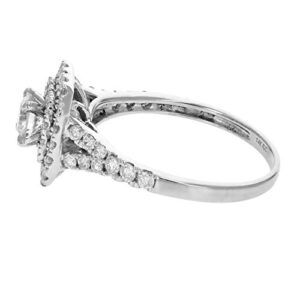 Vir Jewels 7/8 cttw Diamond Wedding Engagement Ring 14K White Gold Halo Prong Set Bridal Size 7