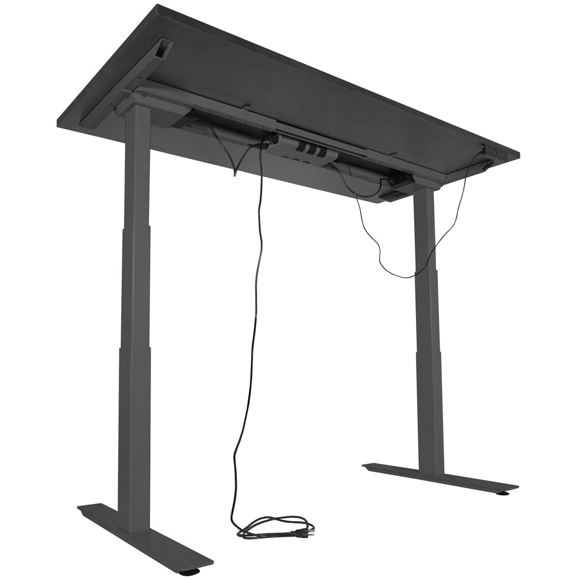 Titan Fitness A6 Adjustable Sit/Stand Desk 60" x 30" Black Top Black Frame