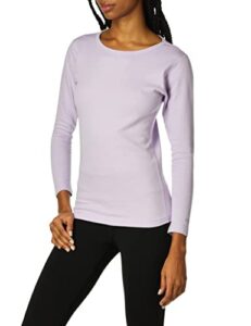 duofold women's thermal crew, lilac wash, small