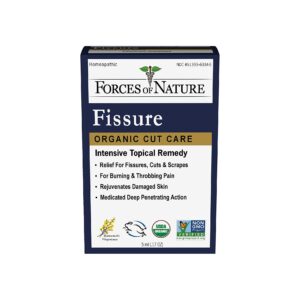 Forces of Nature – Natural, Organic Fissure Care (5ml) Non GMO, No Harmful Chemicals –Soothe and Relieve Burning, Throbbing, Stinging, Itchy, Bleeding Tissue Caused by Fissures or Hemorrhoids