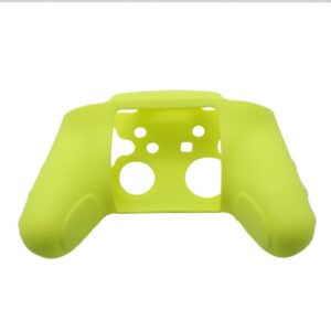 CHINFAI Silicone Case Grip for Nintendo Switch Pro Controller with 4 Pair/8 Pcs Thumbstick Caps, (Yellow)