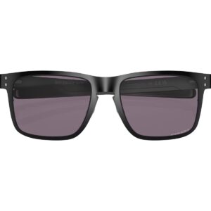 Oakley Men's OO4123 Holbrook Metal Square Sunglasses, Matte Black/Prizm Grey, 55 mm