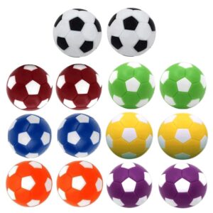 qtimal 14 pack table soccer foosballs replacement balls, multicolor 36mm (1.42") official foosball tabletop game ball, foosball accessory replacements for home recreation room foosball table