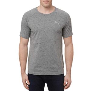 puma men’s evostripe tee (l, gray)