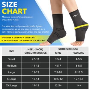 ABIRAM Foot Sleeve (Pair) with Compression Wrap, Ankle Brace For Arch, Ankle Support, Football, Basketball, Volleyball, Running, For Sprained Foot, Tendonitis, Plantar Fasciitis