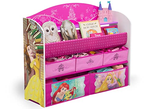 Delta Children Deluxe Book & Toy Organizer, Disney Princess