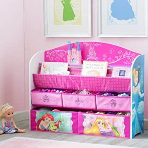 Delta Children Deluxe Book & Toy Organizer, Disney Princess