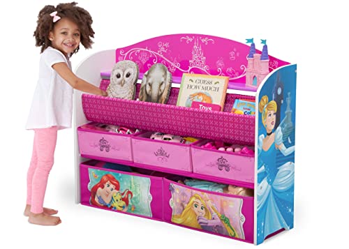 Delta Children Deluxe Book & Toy Organizer, Disney Princess