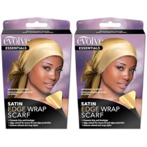 Firstline Evolve Essentials Satin Edge Wrap Scarf,Champagne,1 Count (Pack of 1)