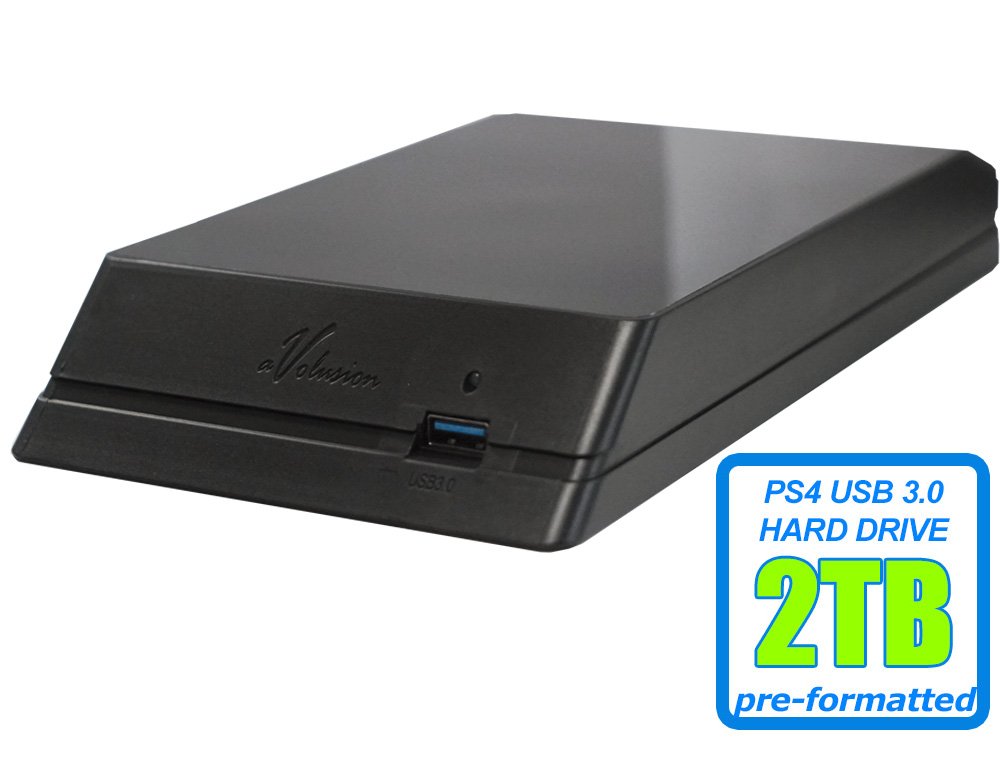 Avolusion HDDGear 2TB (2000GB) 7200RPM 64MB Cache USB 3.0 External PS4 Gaming Hard Drive (PS4 Pre-Formatted) - PS4, PS4 Slim, PS4 Slim Pro - 2 Year Warranty