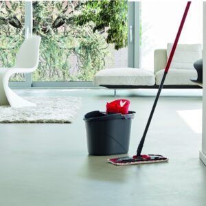 Vileda Ultramax Power 155743 2-in-1 Metal/Black Red Micro-Fibre Flat Mop Cleaning System (14 x 35 x 150cm)