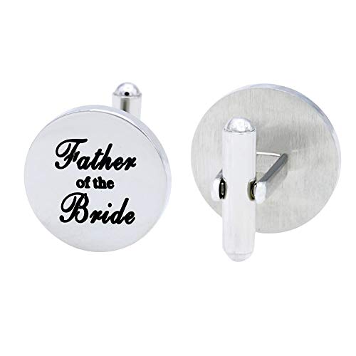 Melix Home Father of The Bride, Forever Your Little Girl Stainless Steel Cuff Links Gift for Dad from Daughter (Grey)