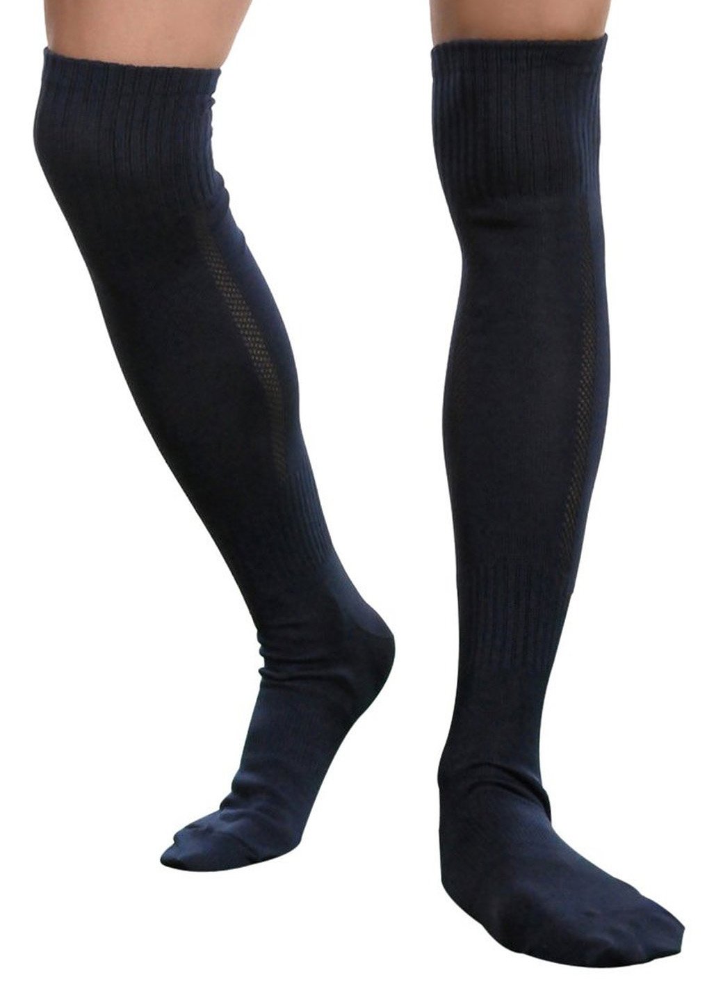 Socks Knee High Basketball Socks Men Long Soccer Hockey Baseball Athletic Hose (New Black)