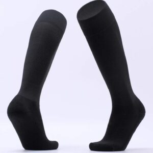 Socks Knee High Basketball Socks Men Long Soccer Hockey Baseball Athletic Hose (New Black)